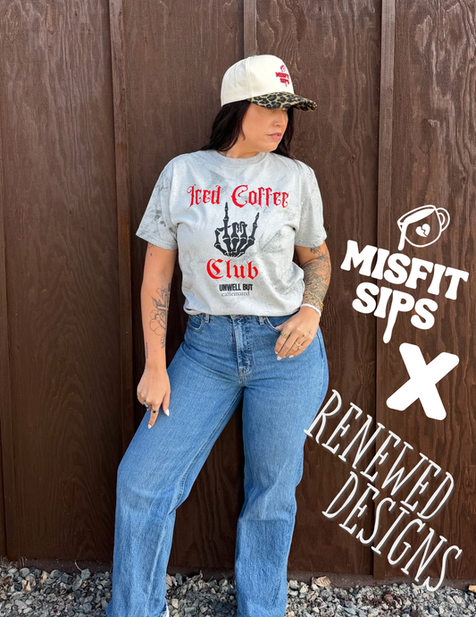 Iced coffee club marble tee