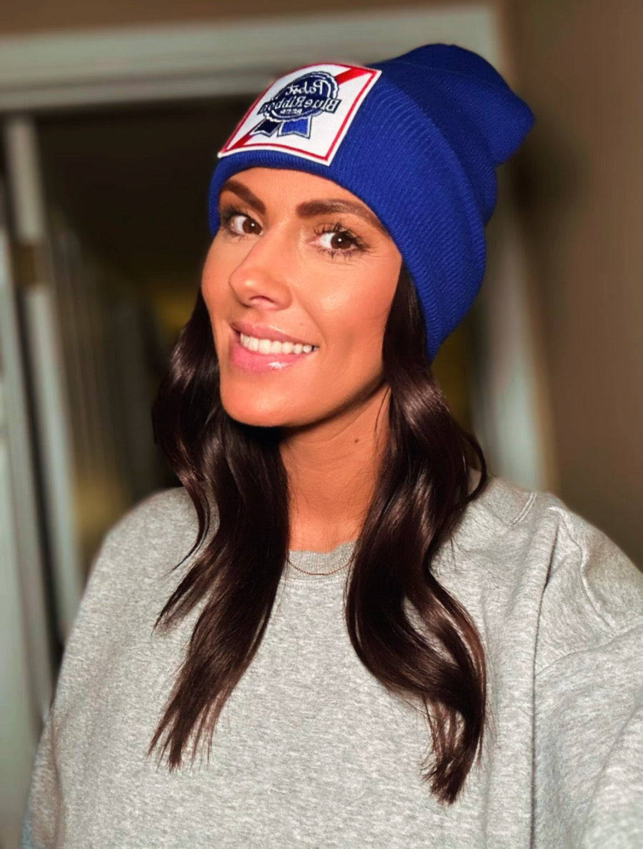 PBR beer beanie