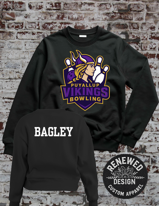 Vikings bowling crewneck