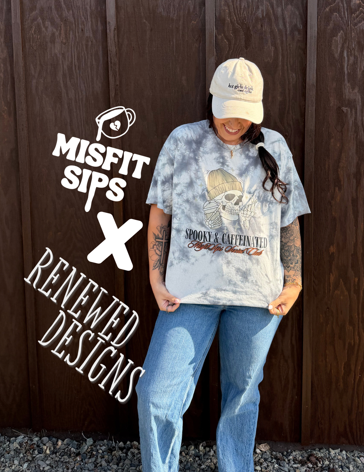 Spooky & caffeinated tiedye tee