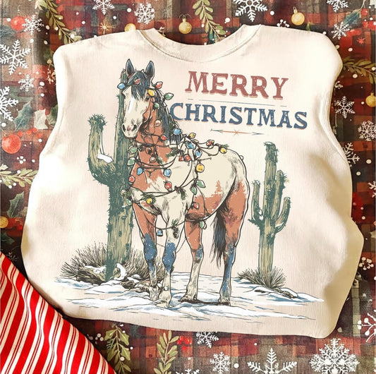 Merry Christmas horses