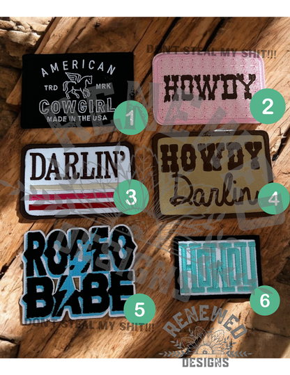 Howdy Teal Patch