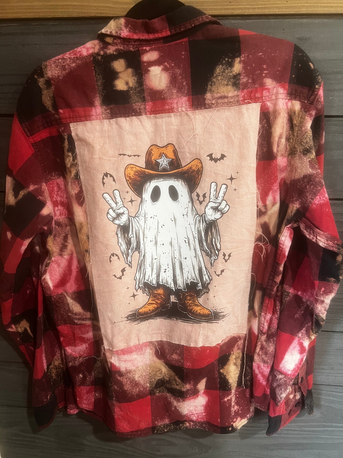 LARGE- Cowboy Ghost Flannel