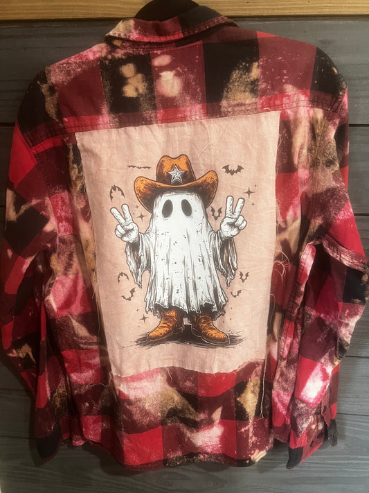 LARGE- Cowboy Ghost Flannel