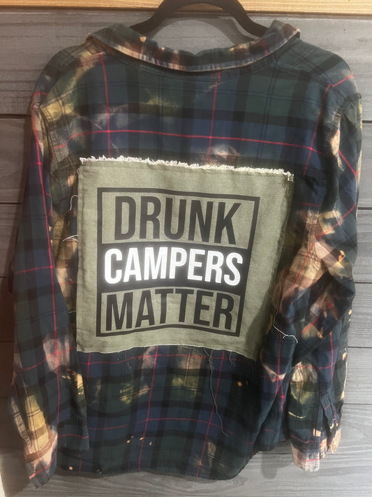 X-Large: Drunk campers matter flannel