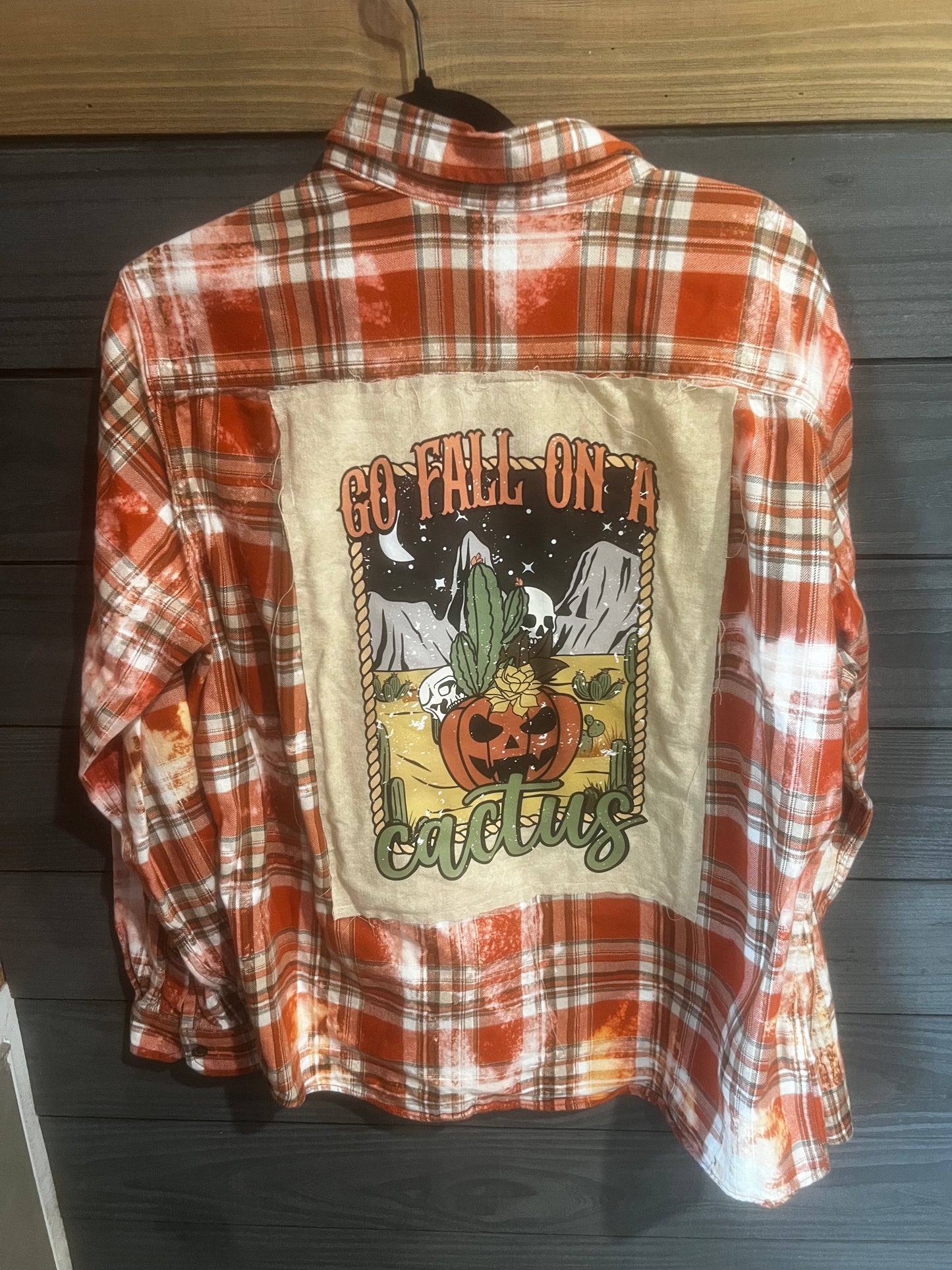 LARGE: Fall on a cactus flannel