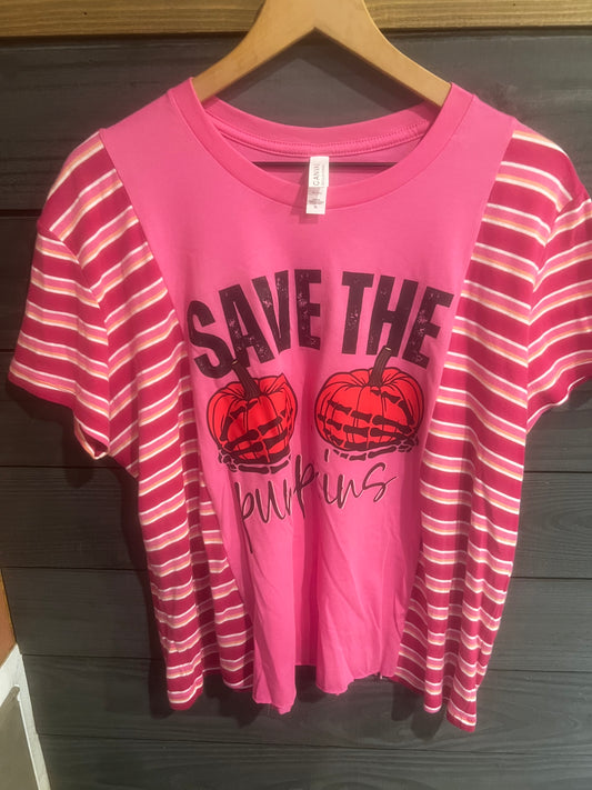 Large: Save the Pumpkins mashup tee