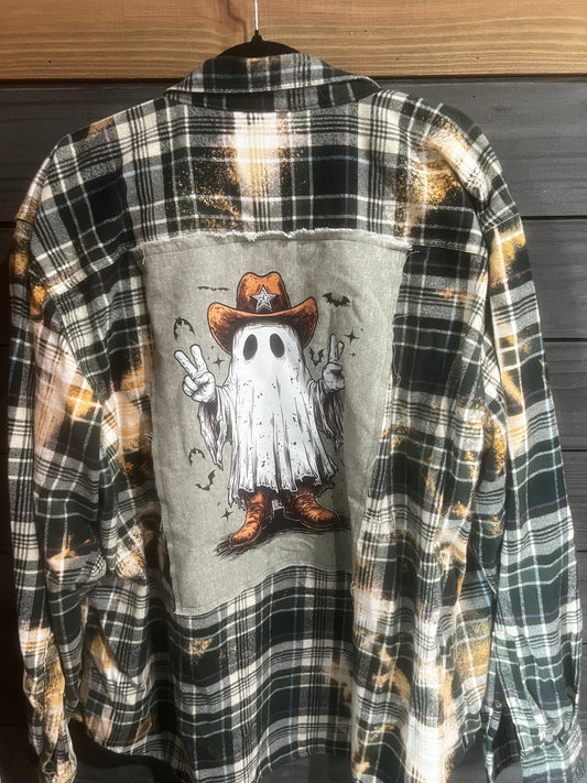 XXLARGE: Cowboy ghost flannel