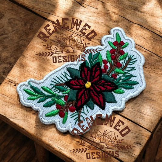 Poinsettia flower patch