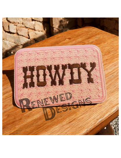 Pink Howdy Patch