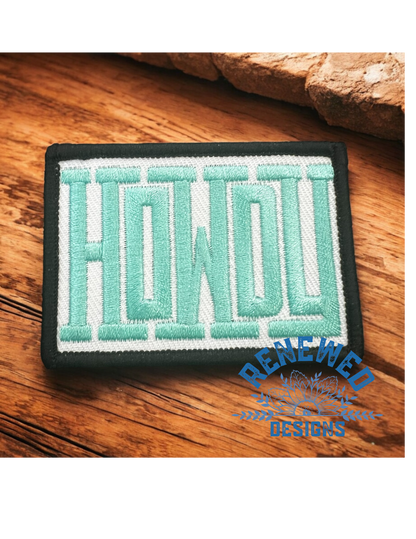 Howdy Teal Patch