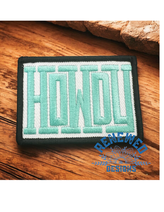 Howdy Teal Patch